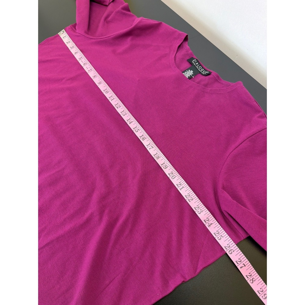 Dialogue Violet Pima Cotton Long Sleeve Top 2X Basic Staple Soft - Picture 6 of 9